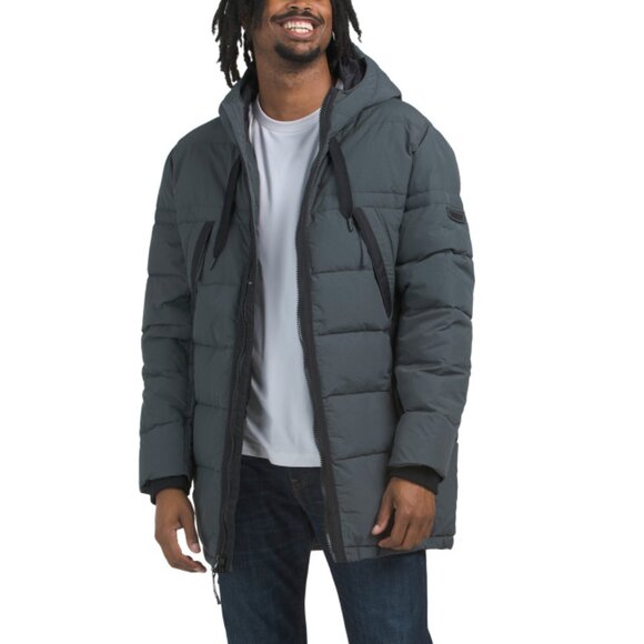 ANDREW MARC Charcoal Holden Down Puffer Hooded Parka - Picture 1 of 2